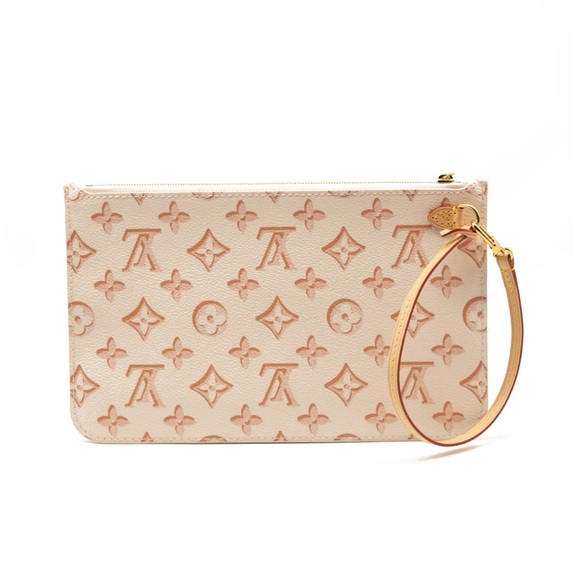Louis Vuitton Monogram Fall For You Neverfull MM Beige Clair Pochette-with COA - Picture 1 of 5